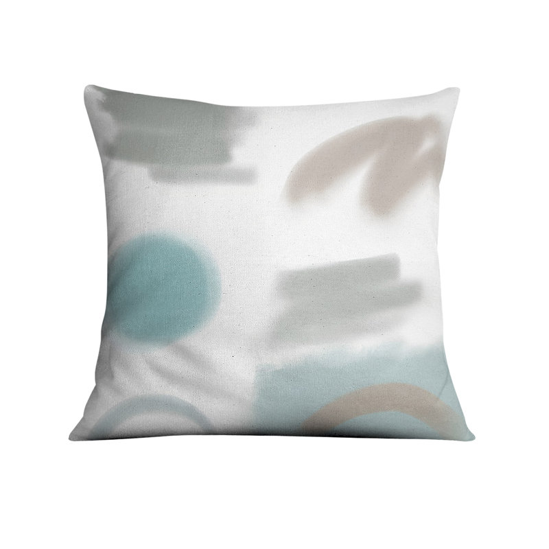 Throw Pillow Cover Only, Bleu / blanc abstrait 12, H 20 po x l 20 po
