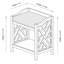 Banc de rangement rembourré avec tablettes