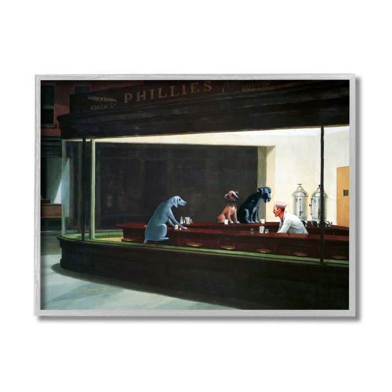 Night Dogs Classic Alternative, Family Pet - impression d'art graphique, H 11 po x l 14 po x 1,5 po