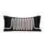 Longue housse de coussin lombaire noire