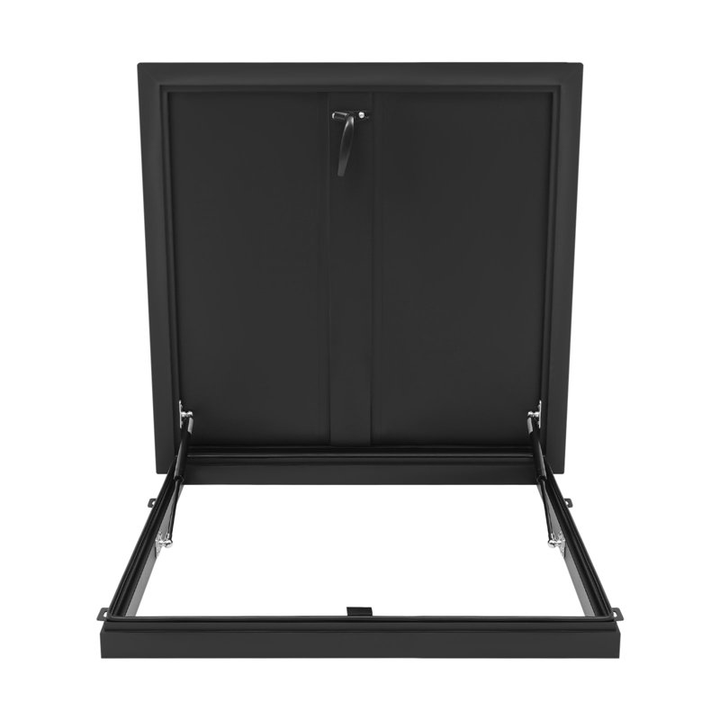 Trappe de sécurité robuste en alliage d'aluminium, Noir, L 30,31 po x H 30,31 po