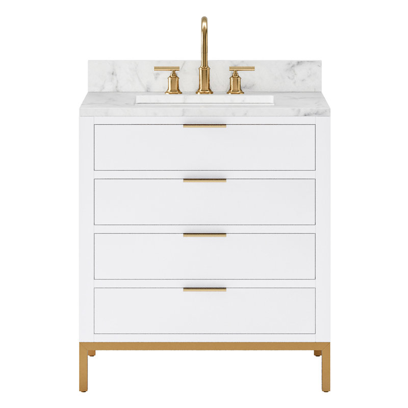 30'' W Single Vanity, Pure White, No, 30"