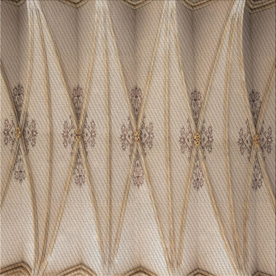 Beige abstrait/Tapis décoratif brun