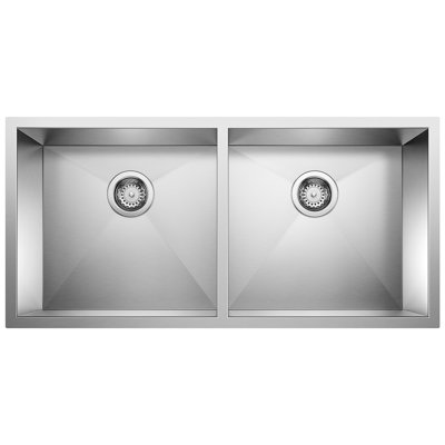 Precision 32" L x 18'' W Double Bowl Stainless Steel Undermount Kitchen Sink