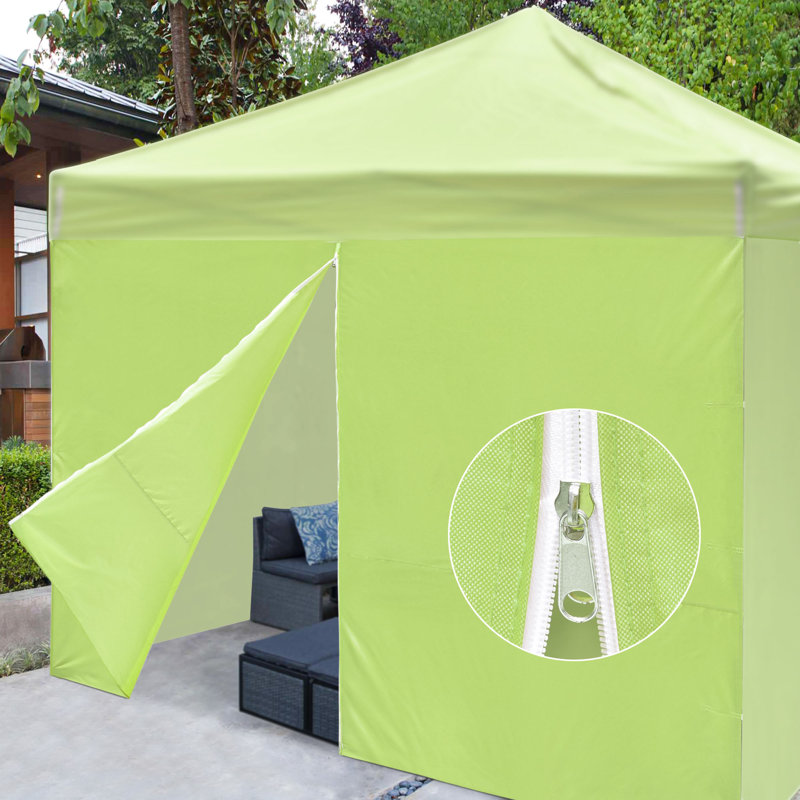 Green UV30+ Water-Resistant Fabric Canopy Sidewall with Zipper