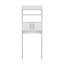 Armoire au-dessus de la toilette, double porte, deux tablettes, blanc