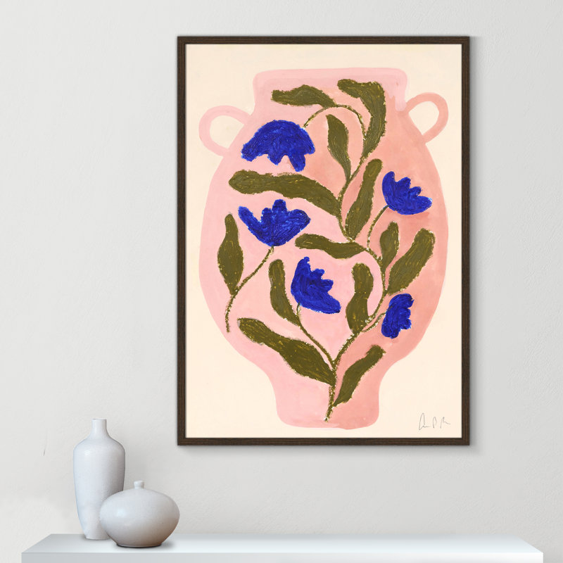 Vase n ° 01 par Camilla Bergqvist, Noyer, reproduction encadrée sans passe-partout, H 41,5 po x l 29,5 po x P 0,75 po
