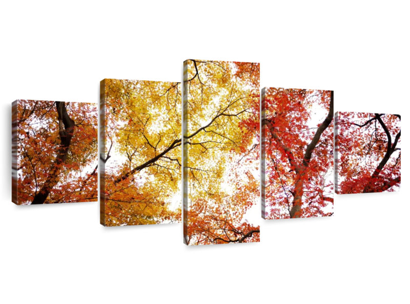 Sunny Autumn Leaves, 24" H x 55" W