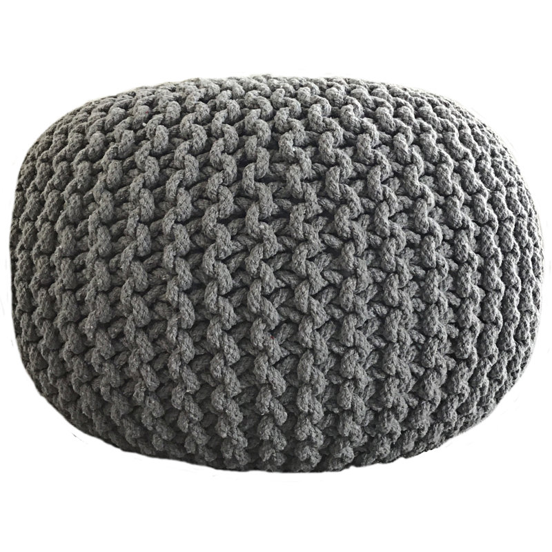 Allicyn Upholstered Pouf, Gray