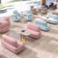 Banc rembourré simple en polyester-101366508