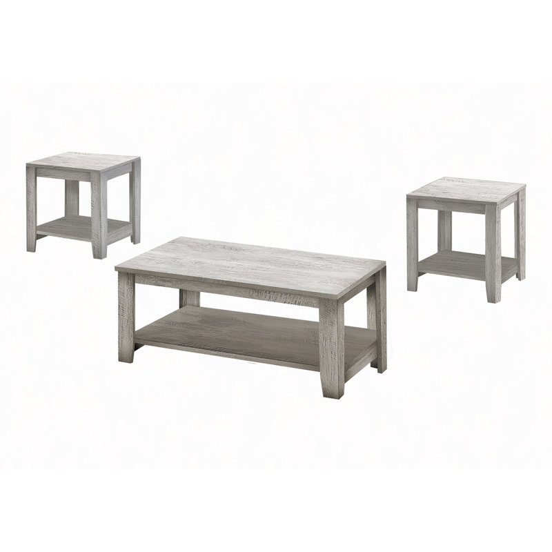 Ensemble de table, ensemble de 3 pièces, café, bout, côté, décor, salon, transitionnel, Gris