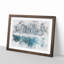 Forest Reflecting in Lake Louise - Picture Frame Painting Print-56853749-56853752