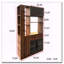 Grande armoire de rangement avec tiroirs et portes en verre