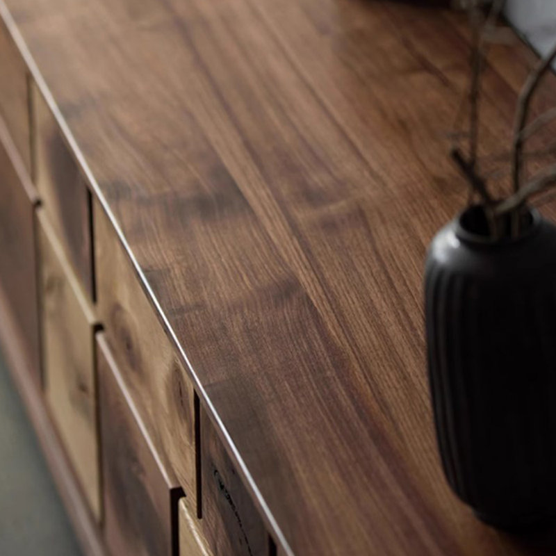 Solid Wood TV Cabinet with Design Sense