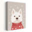Cute Winter Dog Abstract Contemporary Dog Portrait Winter Wall Art Print by Mathieu - Wrapped Canvas Print-762327659