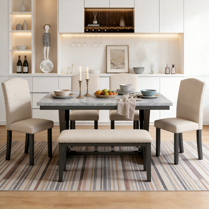 Trestle Dining Set