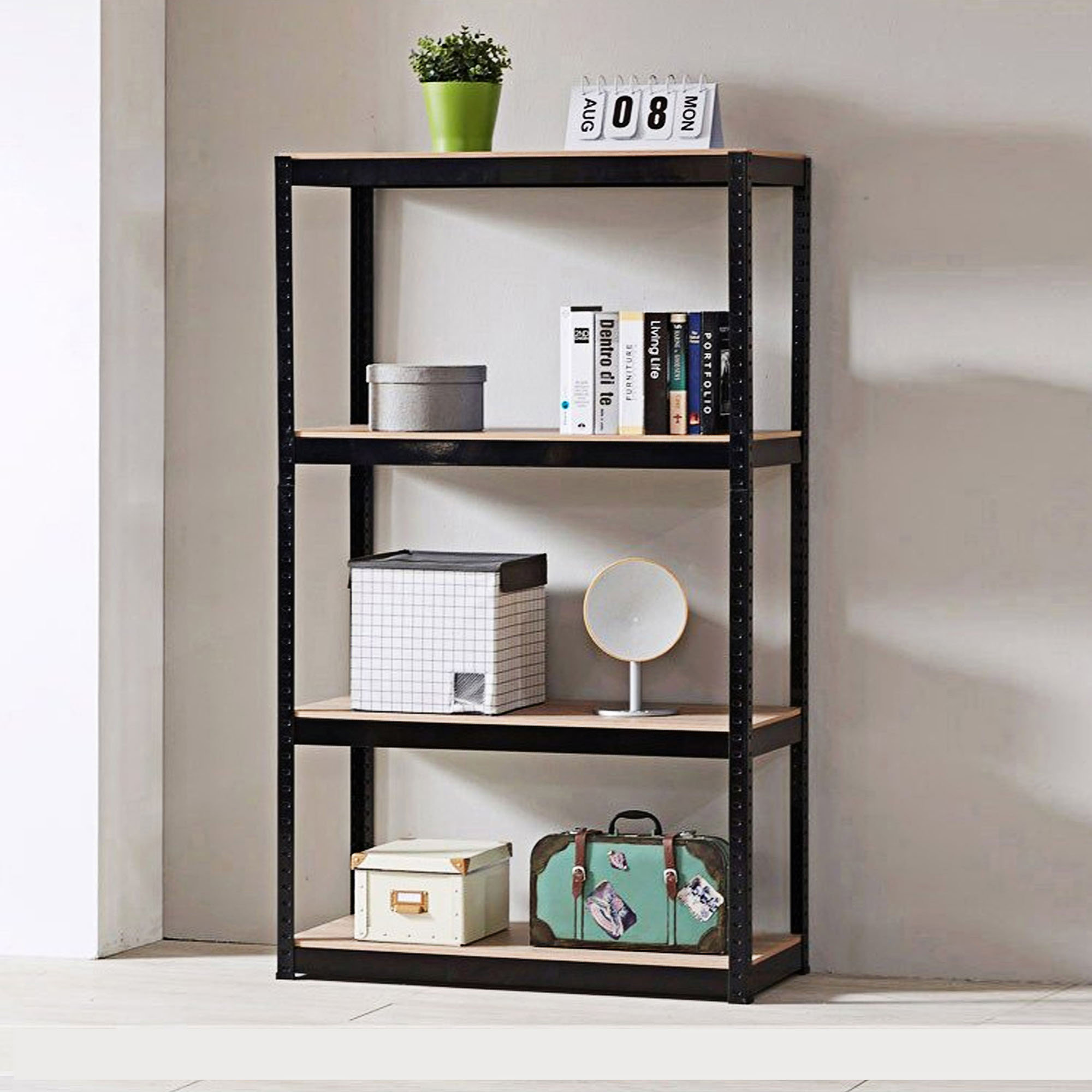 Multifunctional 4 Shelf Bamboo Plant Flower Storage Stand Rack