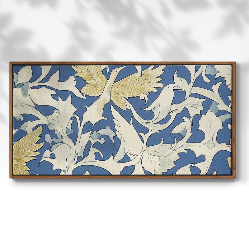 Abstrait, série III, toile tendue avec châssis, prêt à accrocher, H 21 po x l 41 po, Noyer
