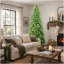 6FT Slim Christmas Tree – 850 Tips, PE+PVC Branches, Hinged Design for Easy Setup, Stable Metal Stand – Ideal for Corners & Small Spaces-1409230996