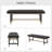 48.43''W Leather Upholstered Bench With Metal Legs-1193262360