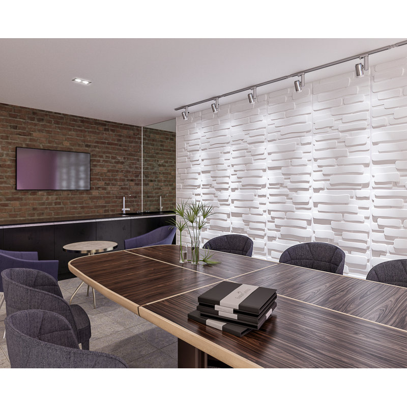 Allentown 60.96cm X 60.96cm Wood Tile in White