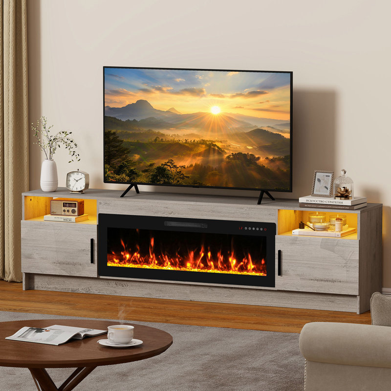Unfinished with Fireplace Included, Gray
