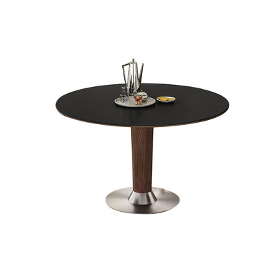 Black Round Sintered Stone Dining table