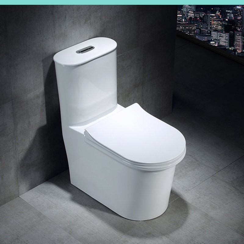 Toilette allongée une pièce à double chasse d'eau de qualité commerciale compacte 4 GPF