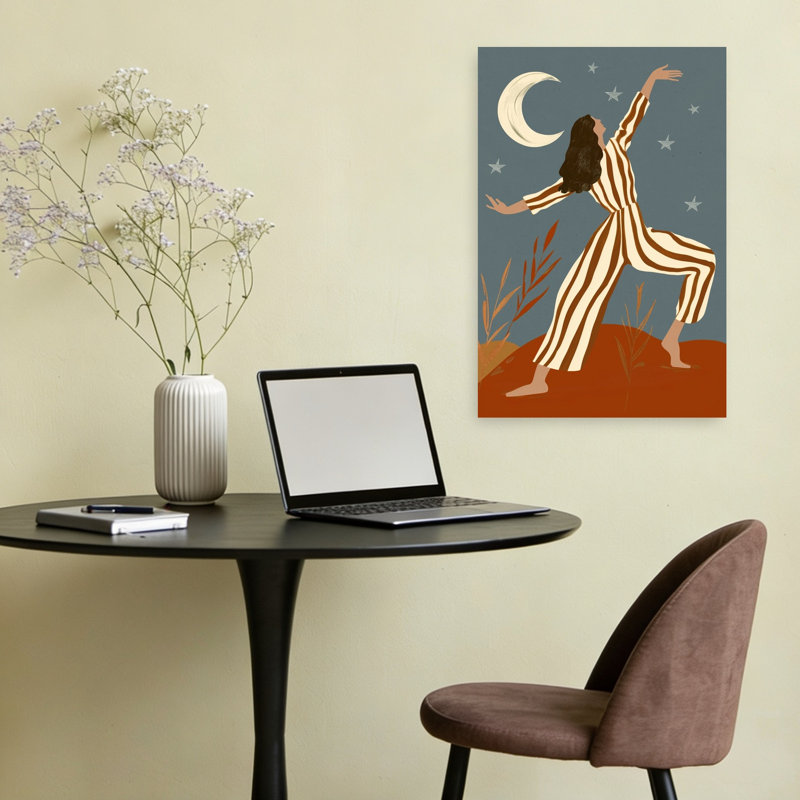 «Moonlit Dance Dreamy Peaceful Serene Nature Landscape», reproduction d'art murale, 24" H x 16" W