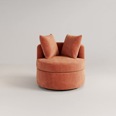 Kalista Linen Swivel Barrel Chair