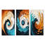 «Abstract Galactic Spiral Convergence» - Impression sur toile abstraite 3 pièces-129076712-129076710