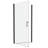 Big Adjustment Pivot Shower Door With Stainless Steel Handle For Bathroom - 1/4" Tempered Glass Matte Black