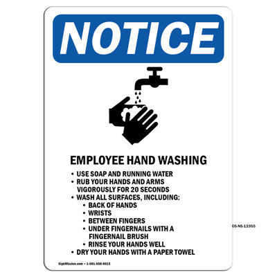 Employee Hand Washing Sign