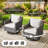 Maelie 7-Piece Patio Conversation Set, Outdoor Sofa With 4 Swivel Gliders And 2 Ottomans-341897651