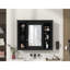 Armoire de rangement murale de salle de bain 35 po x 28 po, armoire à pharmacie, armoire murale moderne avec miroir, armoire à miroir avec 6 tablettes ouvertes (meuble-lavabo non inclus)