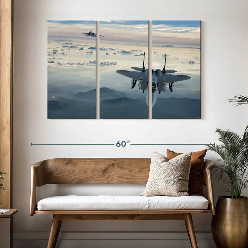 Avion de chasse Mait F-15, H 32 po x l 50 po