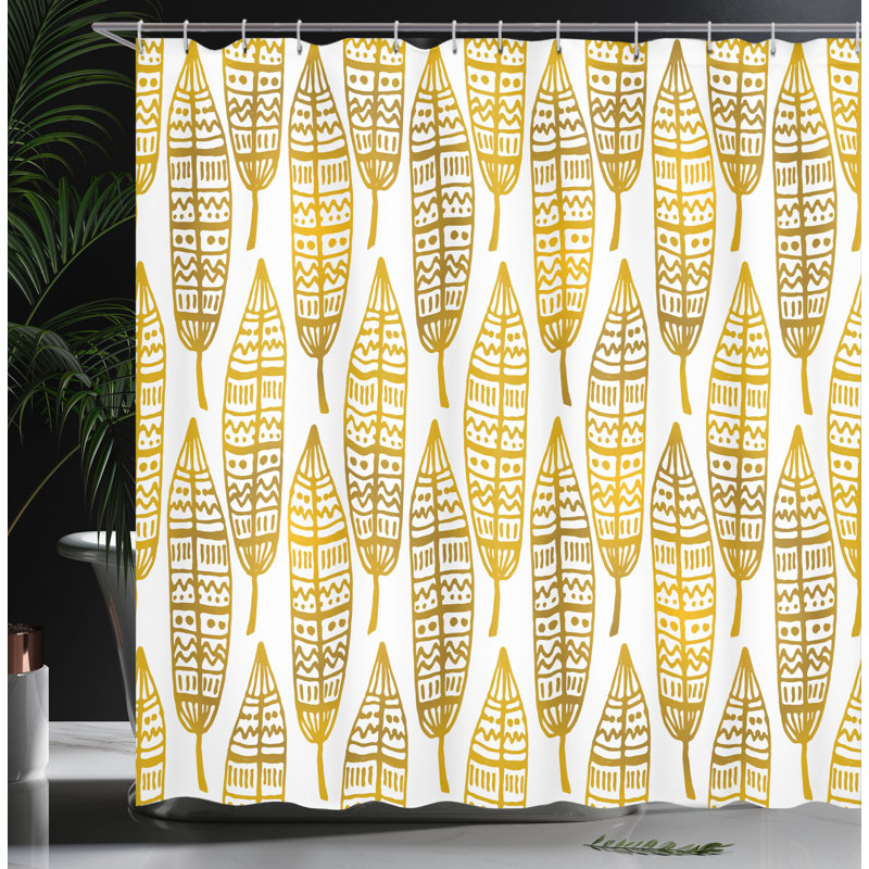 Shower Curtain with Hooks Included, 75"H x 69"W