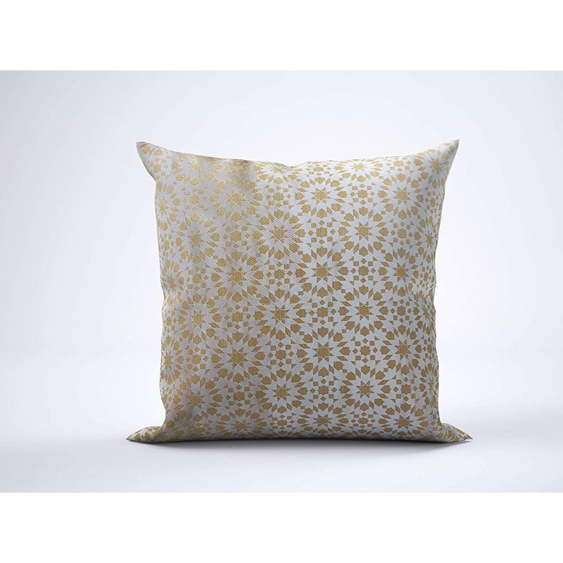 Dungorbery Geometric Square Cushion Cover, Beige