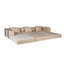 Canapé à compression, canapé-lit convertible au sol avec structure de forme fixe, canapé modulaire désossé, aucun assemblage requis, tissu chenille, pour la chambre du salon, beige-189824540-189824539
