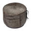 Wildebeest Hide Round Ottoman