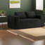 Causeuse à compression, canapé de maison moderne en velours côtelé noir compact