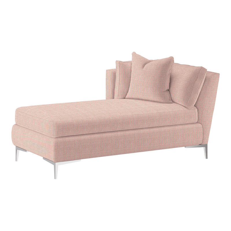 Aiden Chaise Lounge, Polished Stainless, Left Hand Facing, Perigold Improve Stucco
