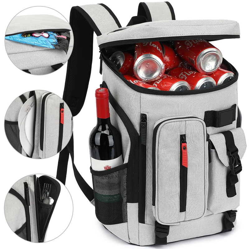 Ebern Designs 30L Backpack Cooler, White