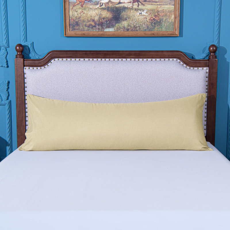 Luxe Microfiber Cover Body Pillow, Khaki