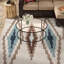 Tapis ivoire / brun / bleu Nona-15997142