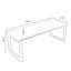 Bureau rectangulaire en bois massif noir-886443564