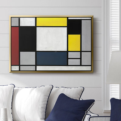Composition with Yellow, Red, Black, Yellow, & Gray, 1921-Piet Mondrian-Framed Gallery Wrapped Canvas