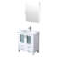 Meuble-lavabo blanc avec comptoir en céramique, robinet et miroir l 28 po x H 32 po - 30 po 18,25 po