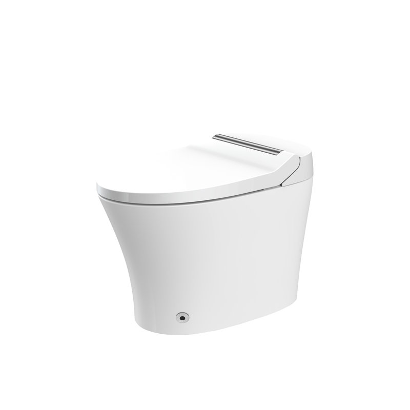 Toilette intelligente en céramique avec chasse d'eau à capteur de pied et fonction automatique de longue durée