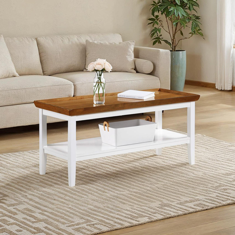 Gwen Coffee Table, Driftwood/White